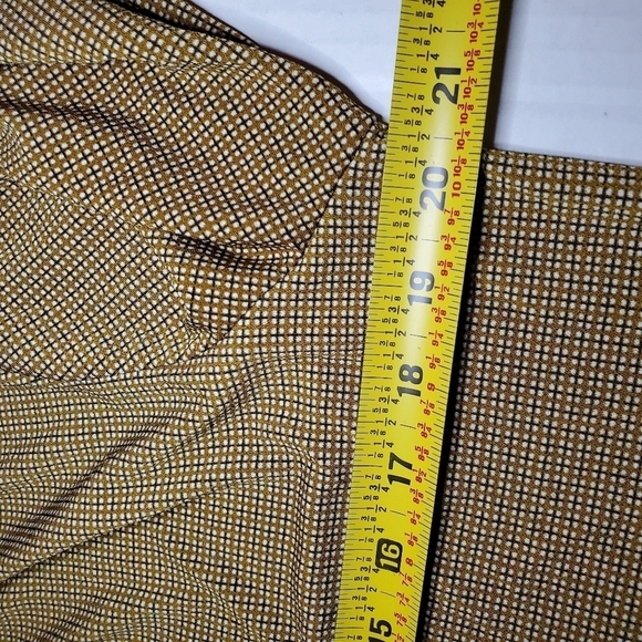 Adrianna Papell Career Long Sleeve Micro Plaid Checkered Blouse Top, Size Medium - Picture 10 of 10